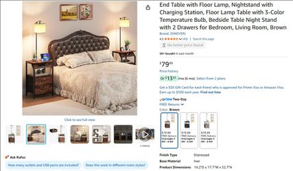 End Table with Floor Lamp,