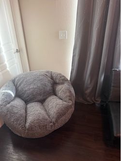 Grey Bean Bag Accent Chair