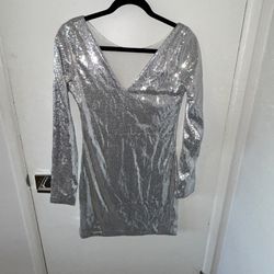 Long Sleeved Sequined Dress - Woman’s Size Small
