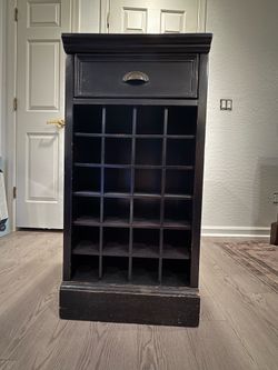 Black Wood Wine Cabinet / Storage Cabinet
