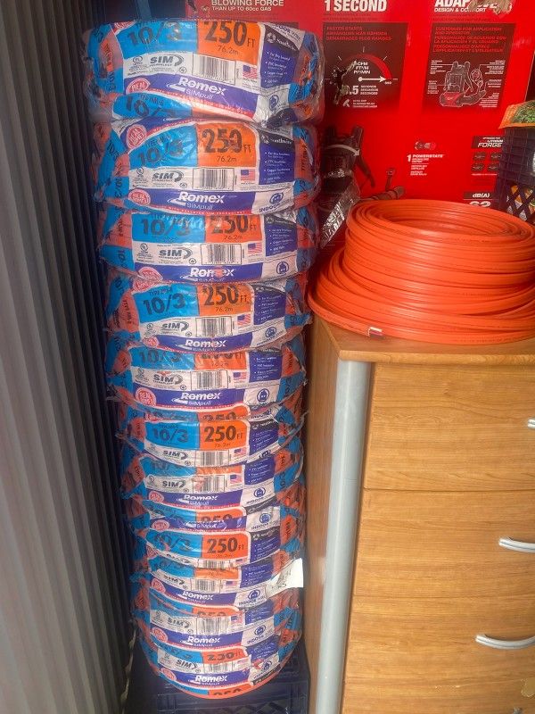 Southwire
250 ft. 10/3 Orange Solid Romex SIMpull CU NM-B W/G Wire