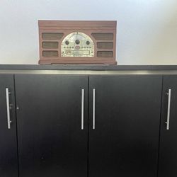 Black Sleek Storage Cabinet