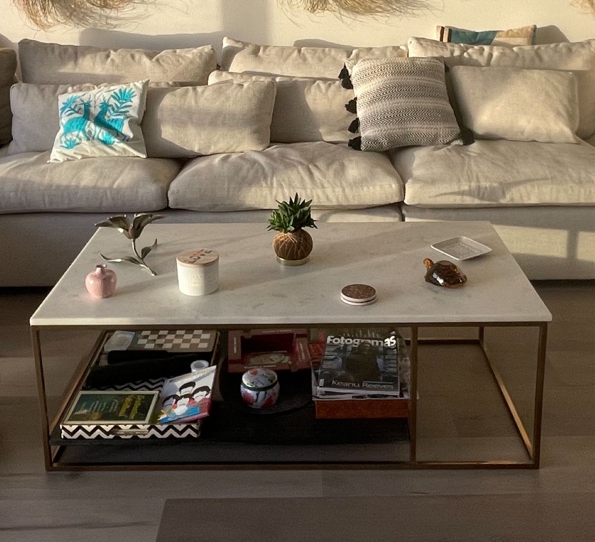 CB2 Big Marble coffee table