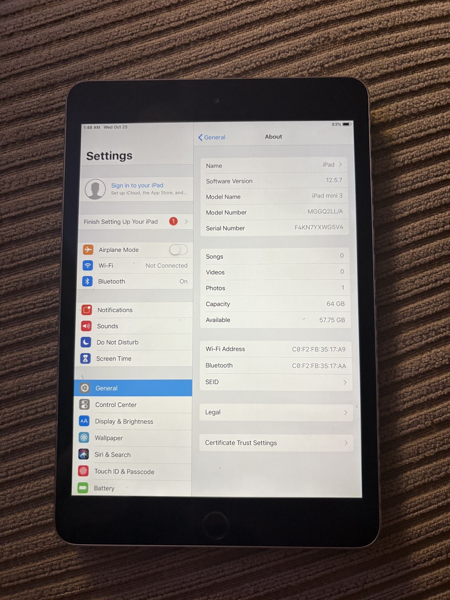 İPad Mini 3rd Gen 64 Gb WiFi
