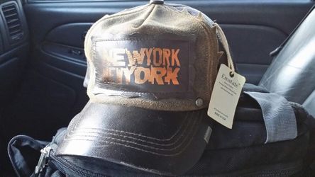 Brand New New York New York leather hat