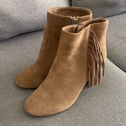 Jessica Simpson Suede Fringe Booties Women’s Size 8.5