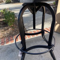 Stool -Metal And Wood 