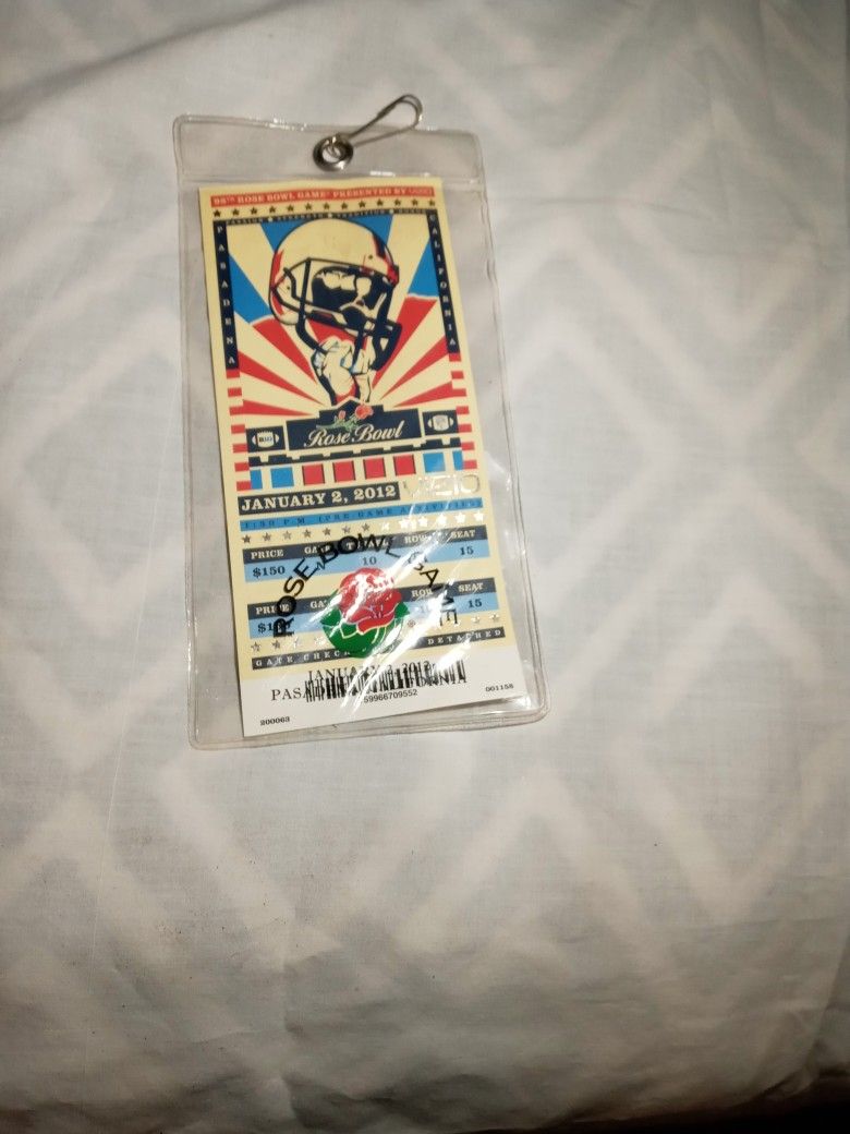 RoseBowl game ticket. Jan. 2 2012