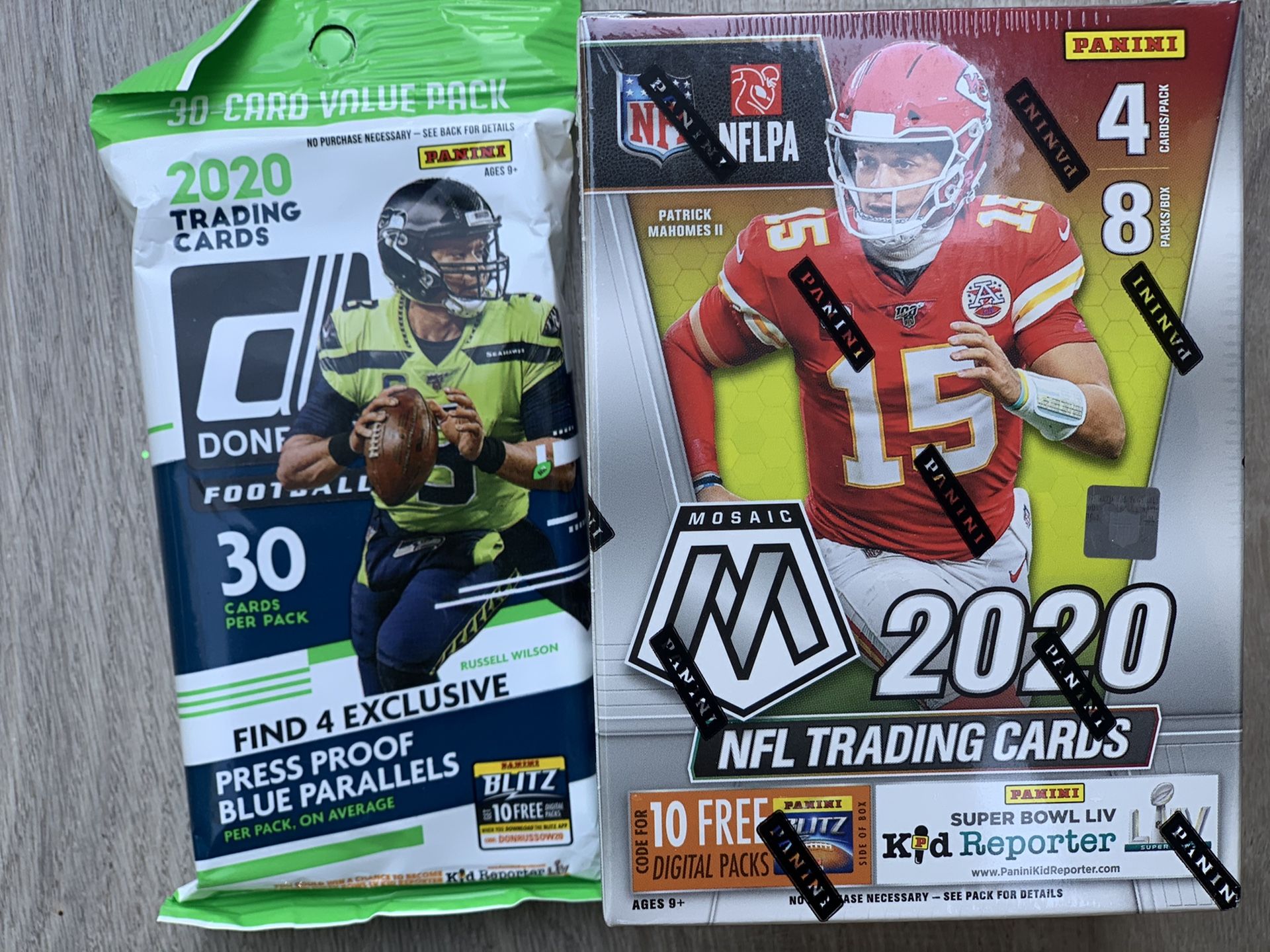 2020 Panini Mosaic NFL Trading Cards Blaster Box & 20-21 PANINI DONRUSS FOOTBALL FAT PACK