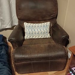 Brown Leather Recliner