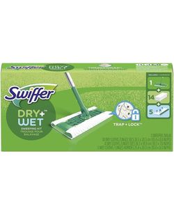 Swiffer Sweeper Cleaner Dry and Wet Mop Starter Kit with Refills