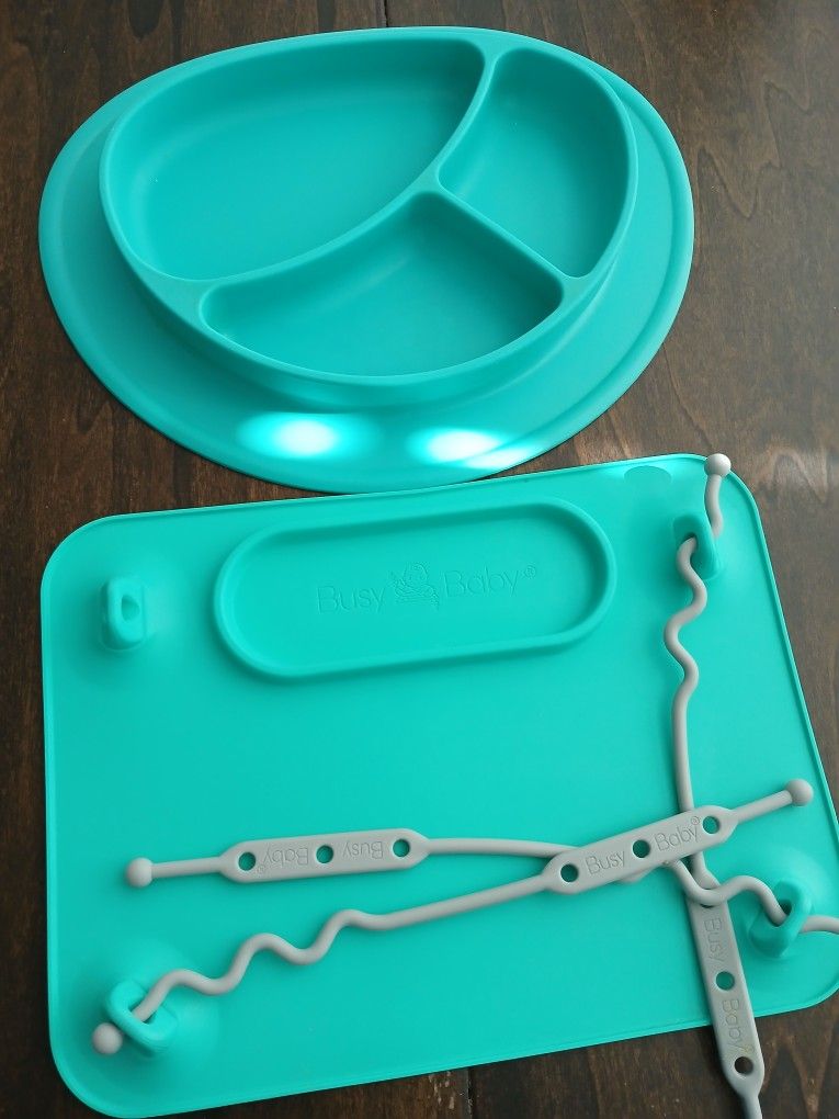 Busy Baby Mat with Toy Straps And Food Tray Mat