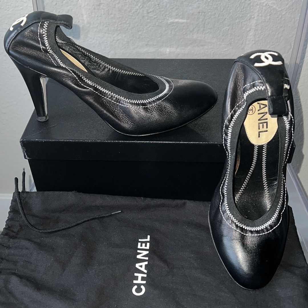 Chanel ballerina heels size 37 1/2, made in Italy. for Sale in Las Vegas,  NV - OfferUp