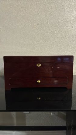 Wooden Jewelry Box with Drawer