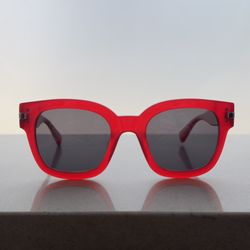 AMIRI Red Classic Logo Sunglasses