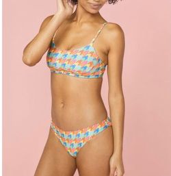 NWT TEREZ Rainbow Houndstooth Bikini