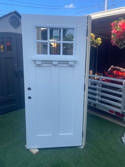 New door fiberglass outswing size w36 h 80 left hand Outswing $475