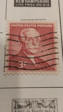 Stamp USA Andrew W. Mellon 3 Cent, FREE SHIPPING 
