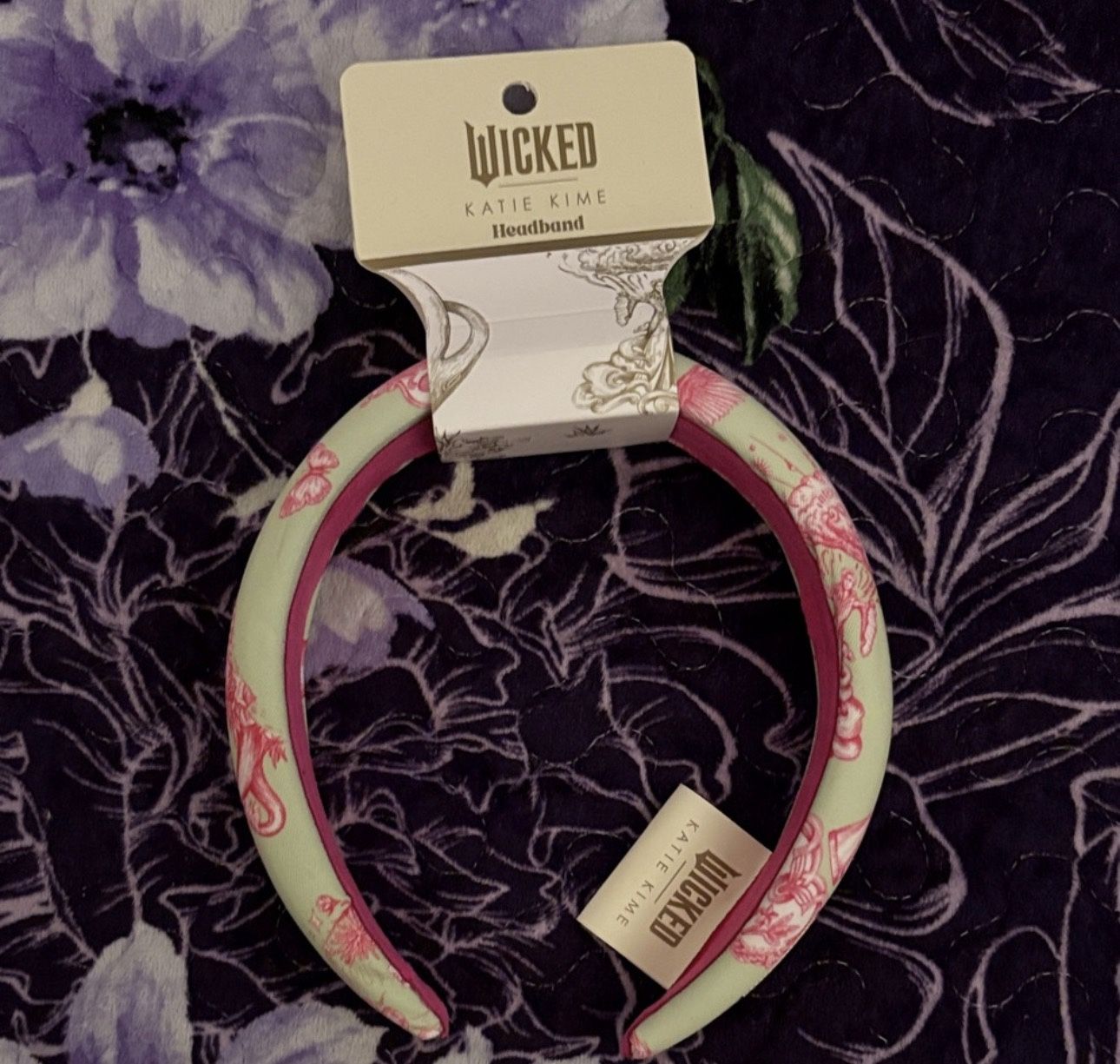 Wicked Head Band Pink And Green