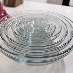 Glass mixing bowls 10 piece set