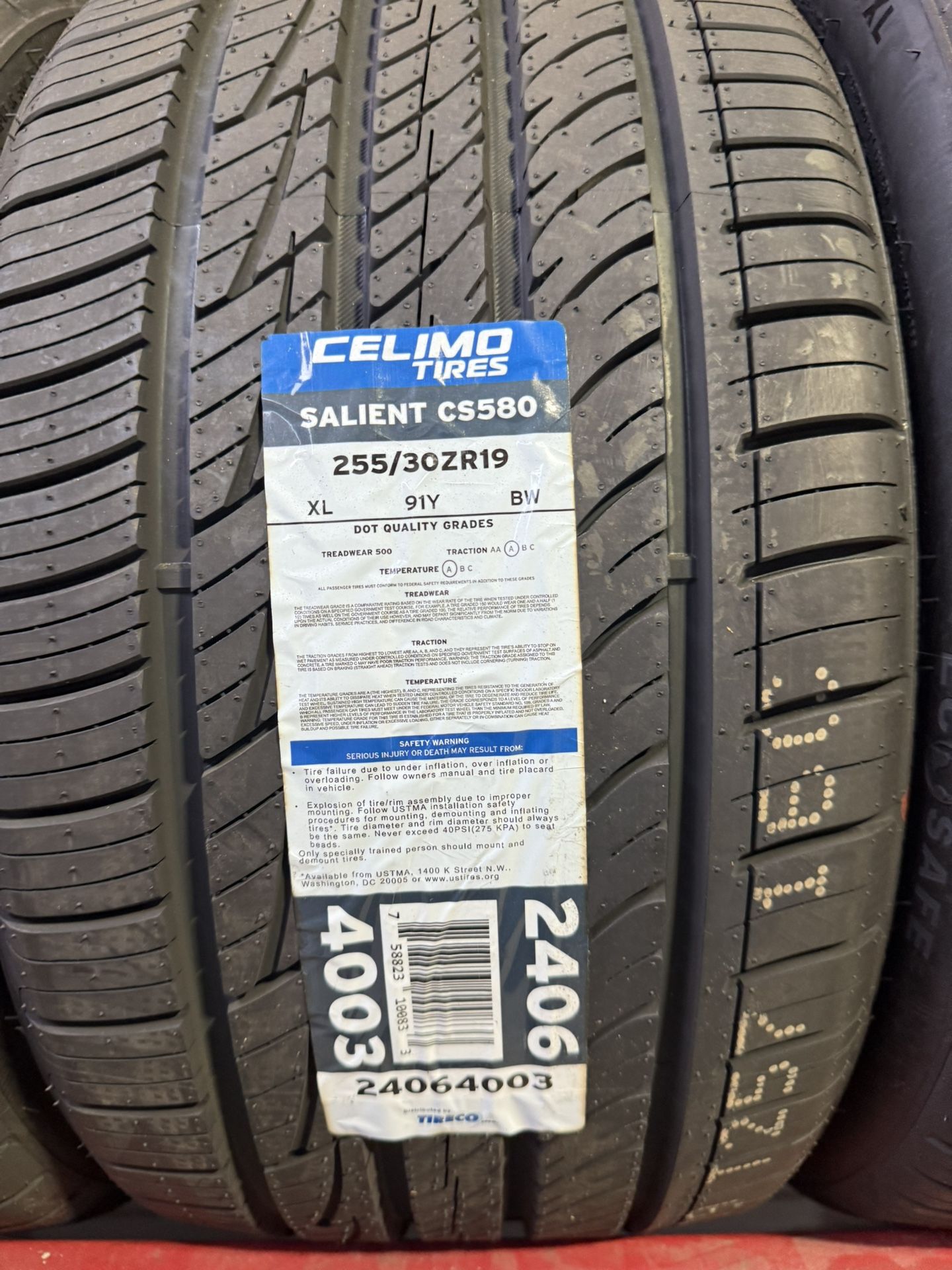 New 255/40R19 Celimos Salient $$125 Per Tire