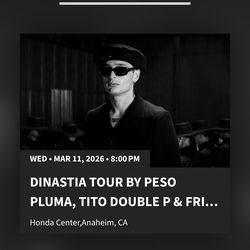 Dinastia Tour: Peso Pluma & Tito Doble P Tickets in Anaheim