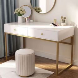 Beautiful White and Gold Desk