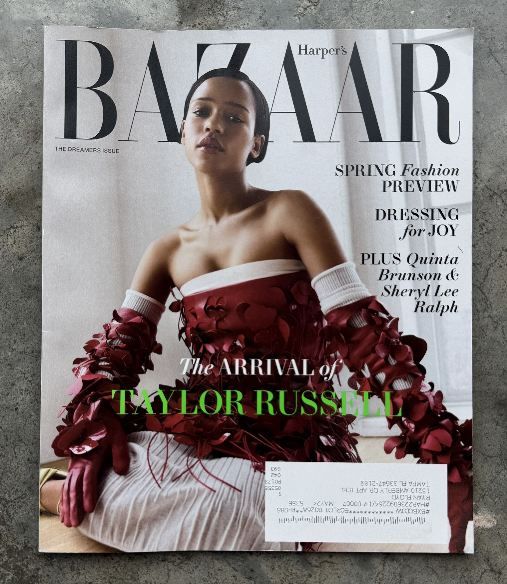 Harper's Bazaar Magazine February 2023 The Dreamers Issue Taylor Russell