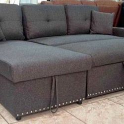 Moving Sale- Grey Sofa Bed Pullout Couch Gray 