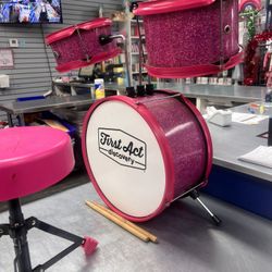 Pink Kid Drum Set