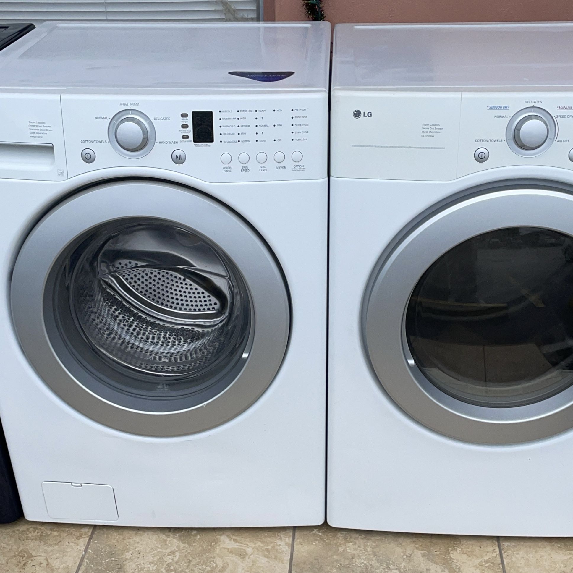 LG White Front Load Washer and Dryer