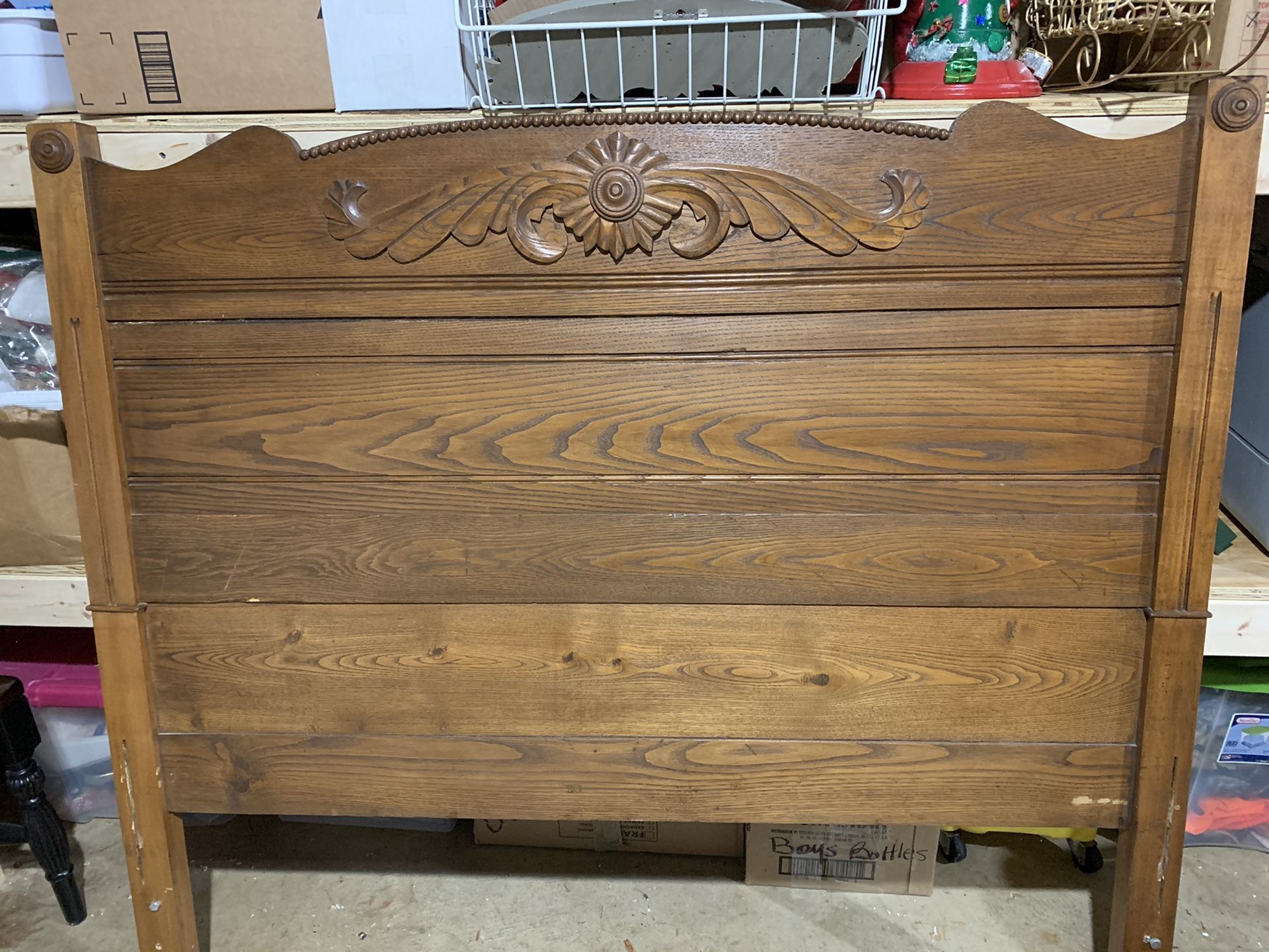 Antique solid oak bedroom set