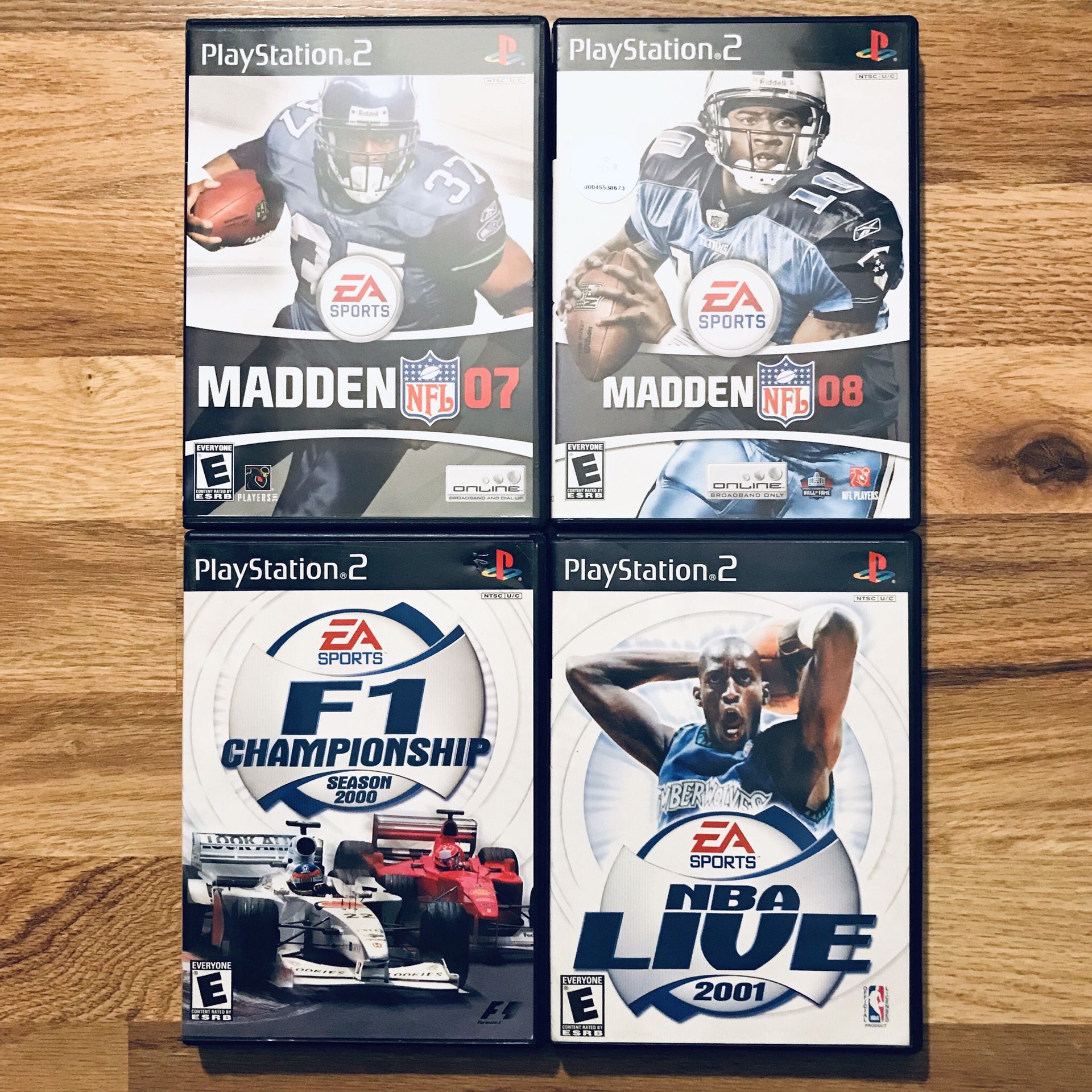 Lot 4 PlayStation 2 PS2 EA Sports Games Madden NFL 07 08 & F1 Championship  2000 & NBA Live 2001 for Sale in Banning, CA - OfferUp
