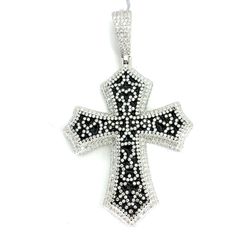 925 Sterling Silver Moissanite Cross Pendant 19.90g 7.14CTW 215897/5
