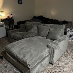 Gray Corduroy Sofa - Free Delivery ✅ Corduroy Sectional Sofa 