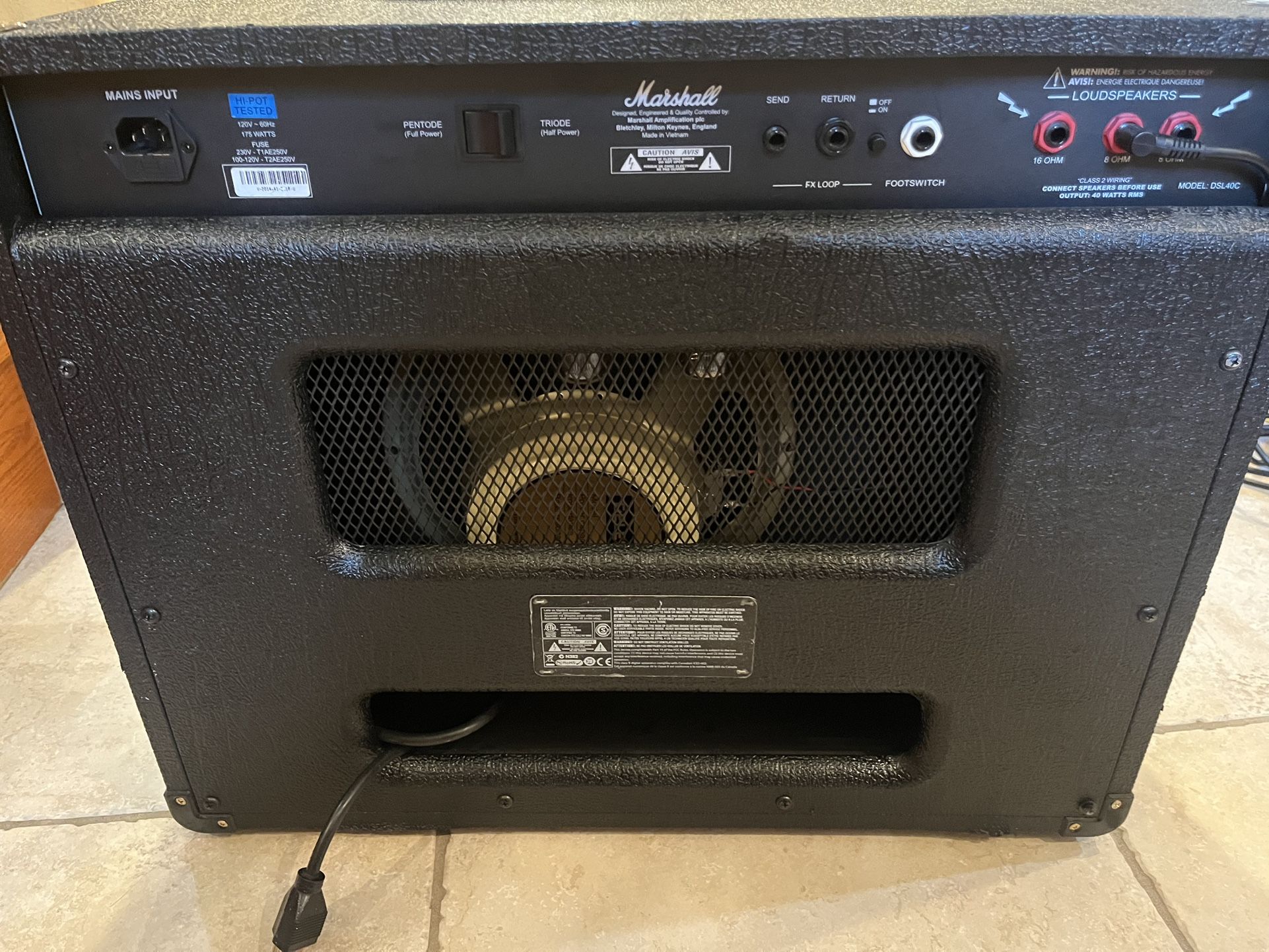 Marshall DSL40C High Gain Tube Amp (Brand New)