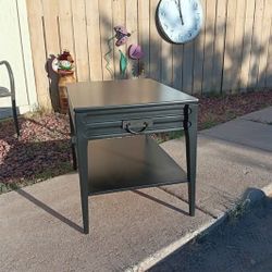 Single Black Nightstand,21"H 19"W 27".5D