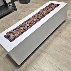 48 inch rectangular propane gas fire pit table , outdoor modern firepit for patio garden and backyar