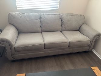 Living room, sofa, loveseat, light grey