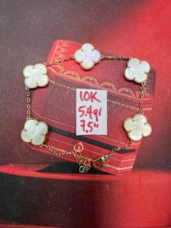 10K Solid Gold Bracelet For Wedding 5.4Gr 7.5 Inches Long