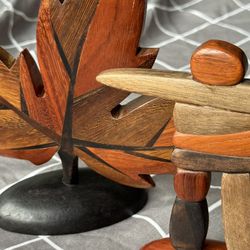  Maple Leaf And Inukshuk-like Figure