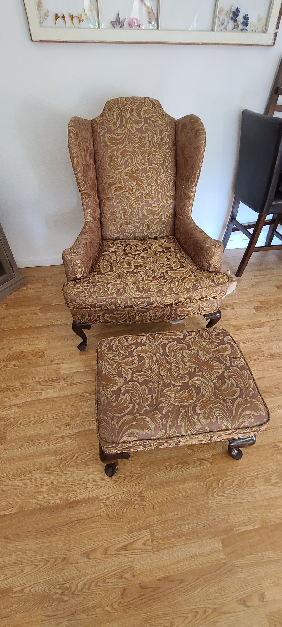 Gold Wingback Chair