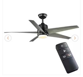 Mena 54 in. Color Changing Integrated LED Indoor/Outdoor Matte Black Ceiling Fan with Light Kit and Remote