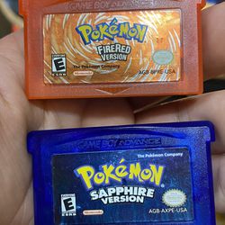 Pokémon Fire Red And Sapphire Authentic Copies 