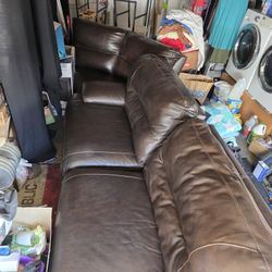  Leather Sectional Couches.