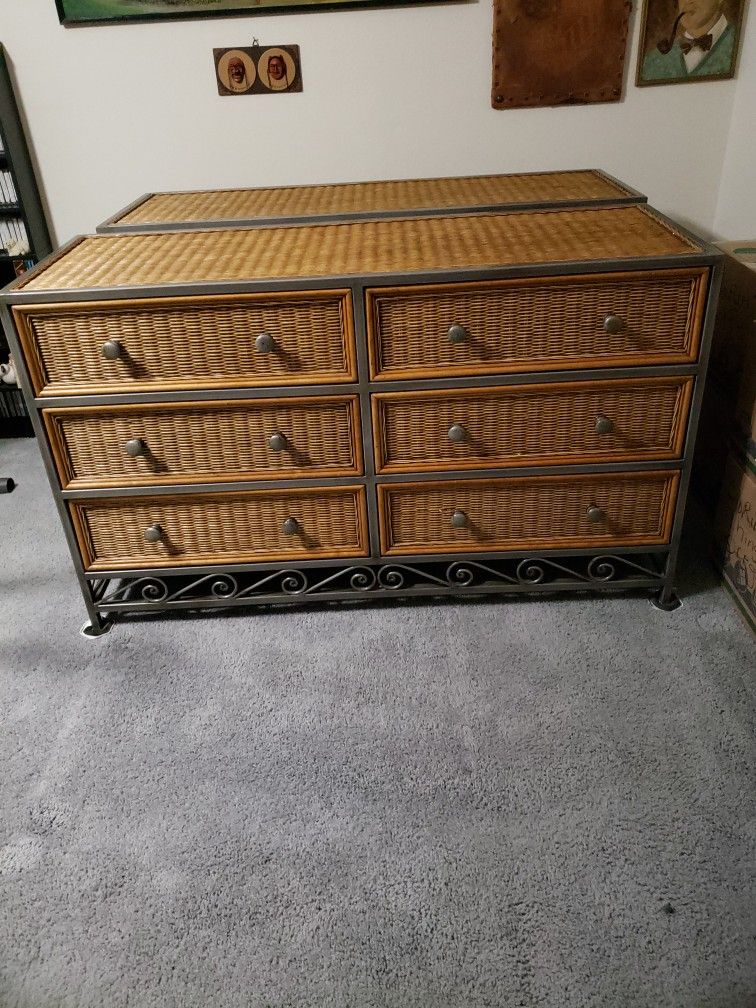 Rattan Wicker Dresser