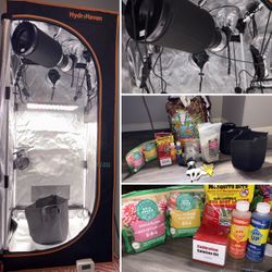 Complete 2x2 Grow Tent Kit – LED Light, Carbon Filter + Fan, Timer, Soil, Nutrients