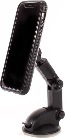 Lusso Gear Magnetic Car Phone Mount, Strong Suction Base, 360° Rotation, Adjustable Dashboard & Windshield Holder