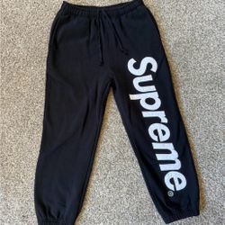 black supreme sweats