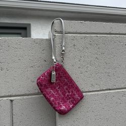 Pink Y2K Coach Wristlet 